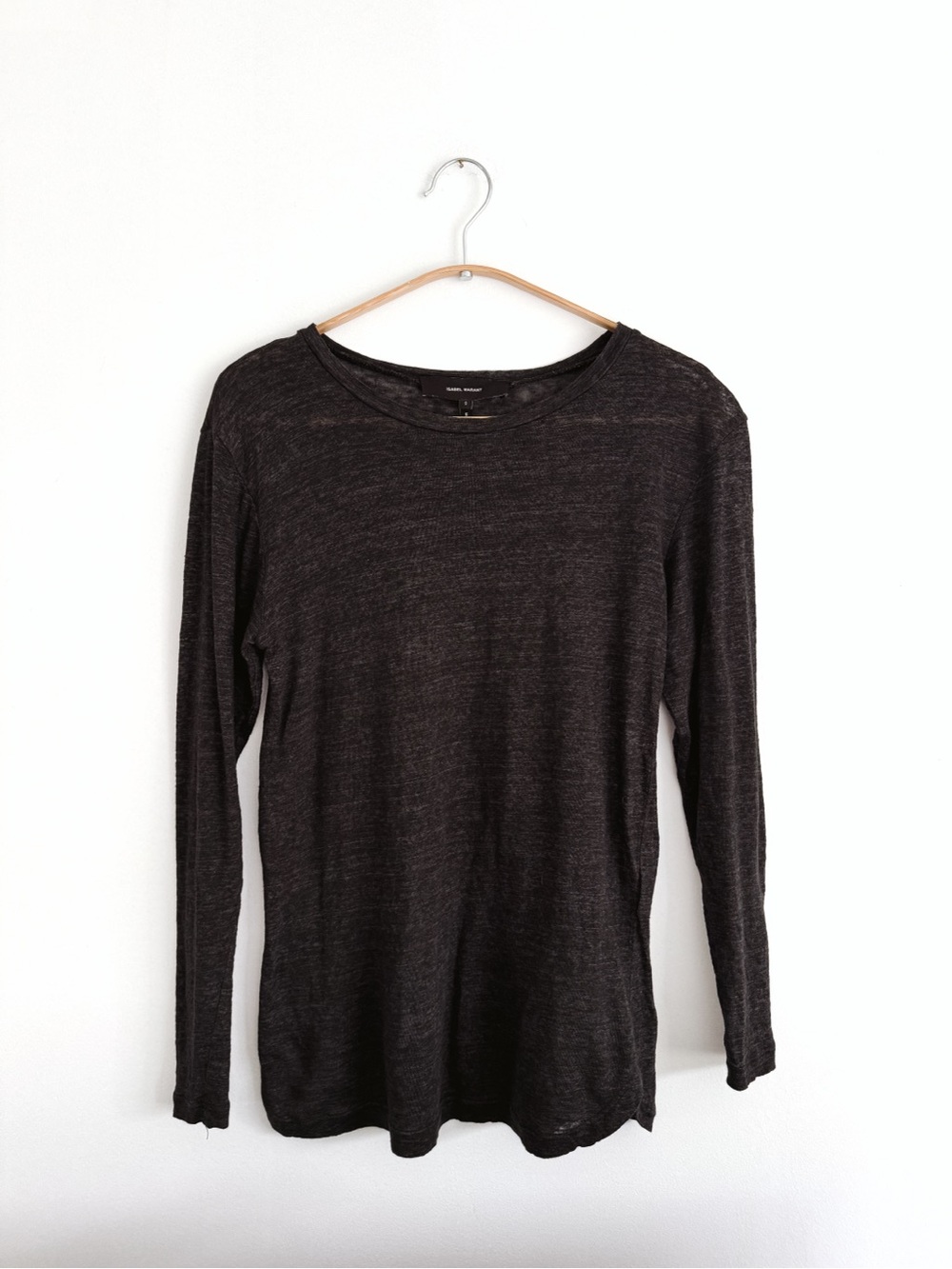 Isabel Marant Sheer Slub Knit Long Sleeve Top - Size Small